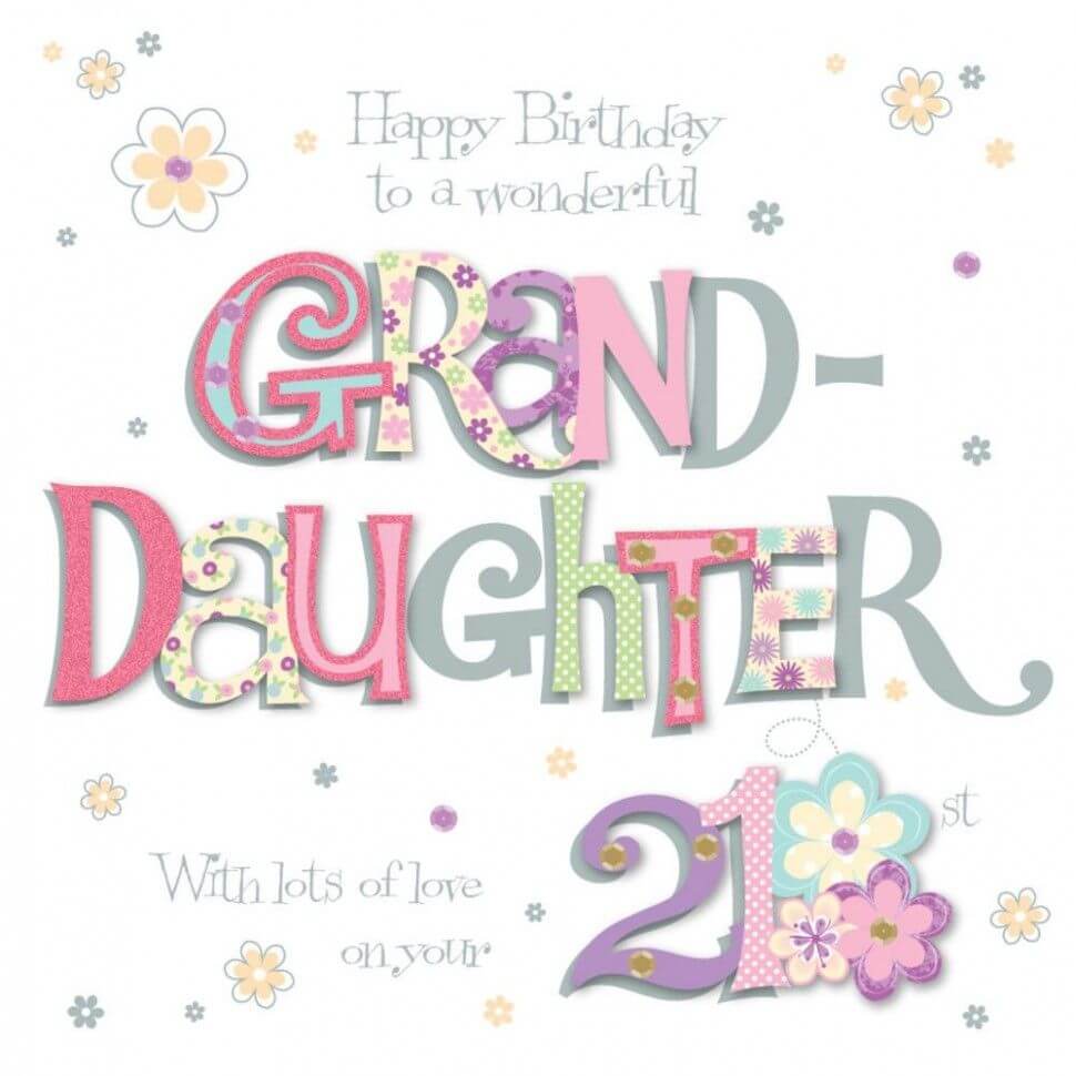 21st Birthday Card Messages For Granddaughter