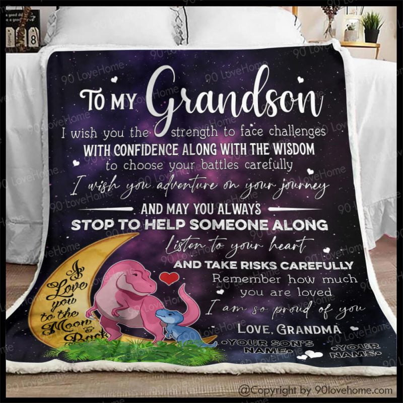 Personalized Blanket For Grandson